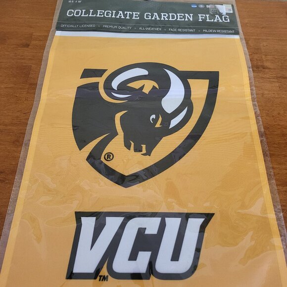 Vibrant VCU NCAA Garden Flag with Double-Sided Print - 12.5" x 18" Polyester T4 - Picture 1 of 5